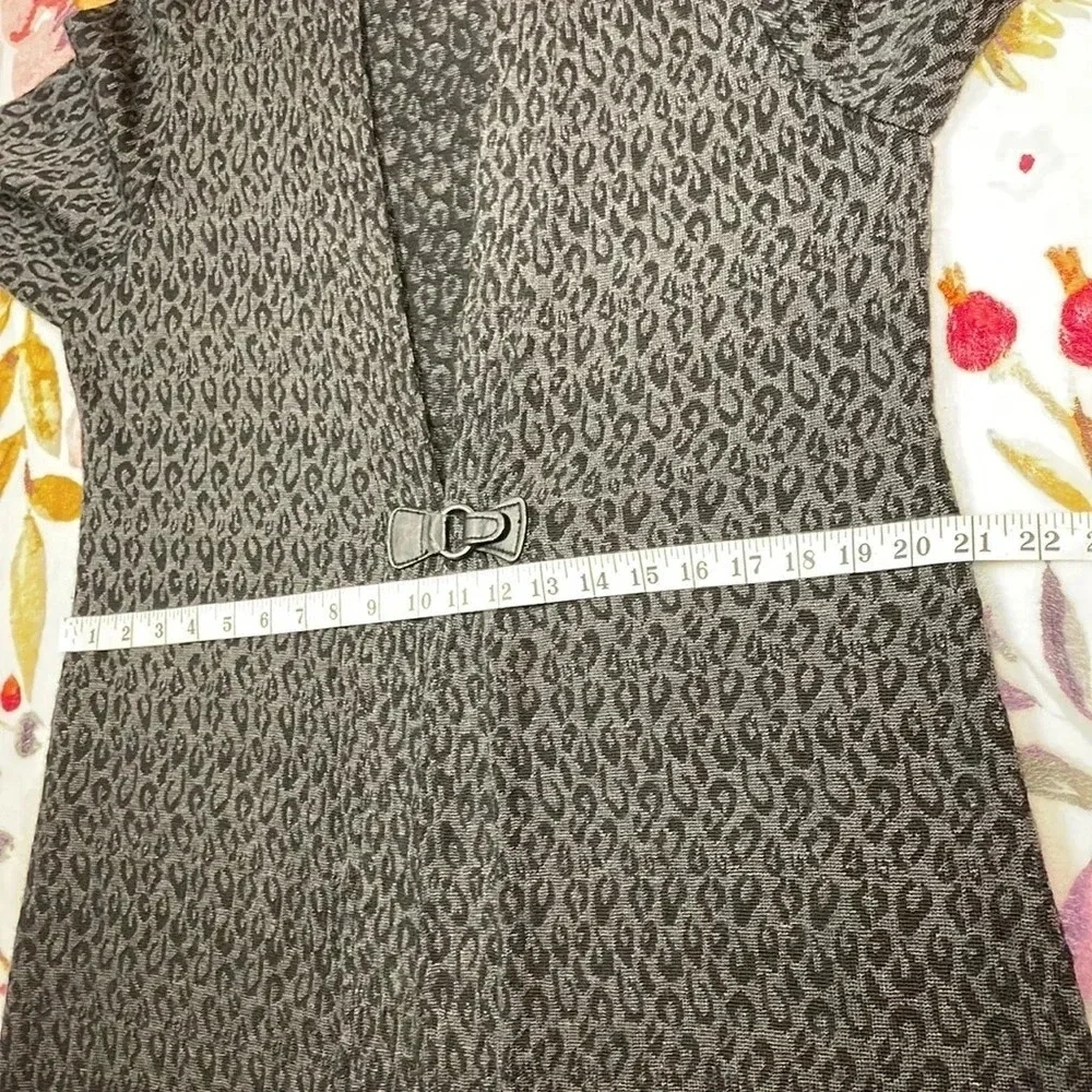 Calvin Klein merino wool blend open front animal print long cardigan XL - Picture 9 of 12